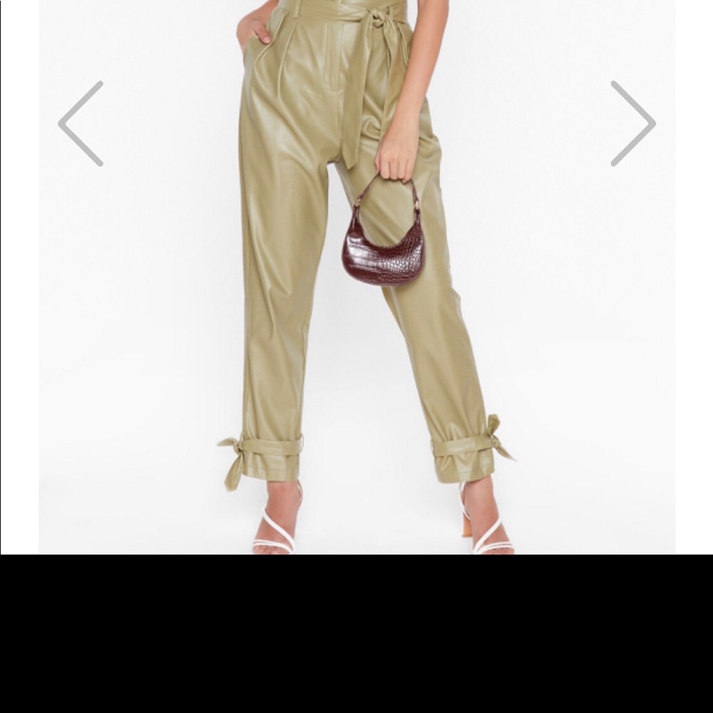 Faux leather pants